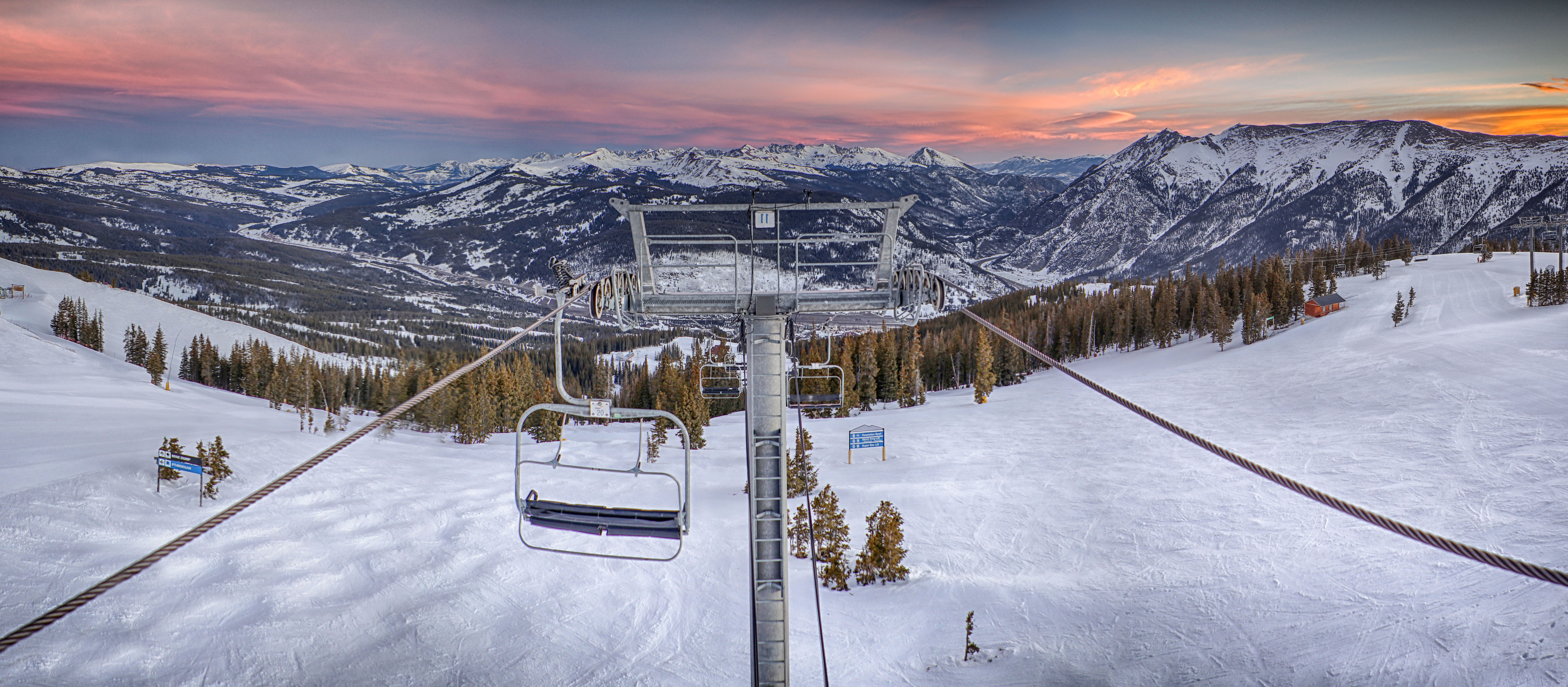 Ein Skilift im Skigebiet "Copper Mountain" in Colorado