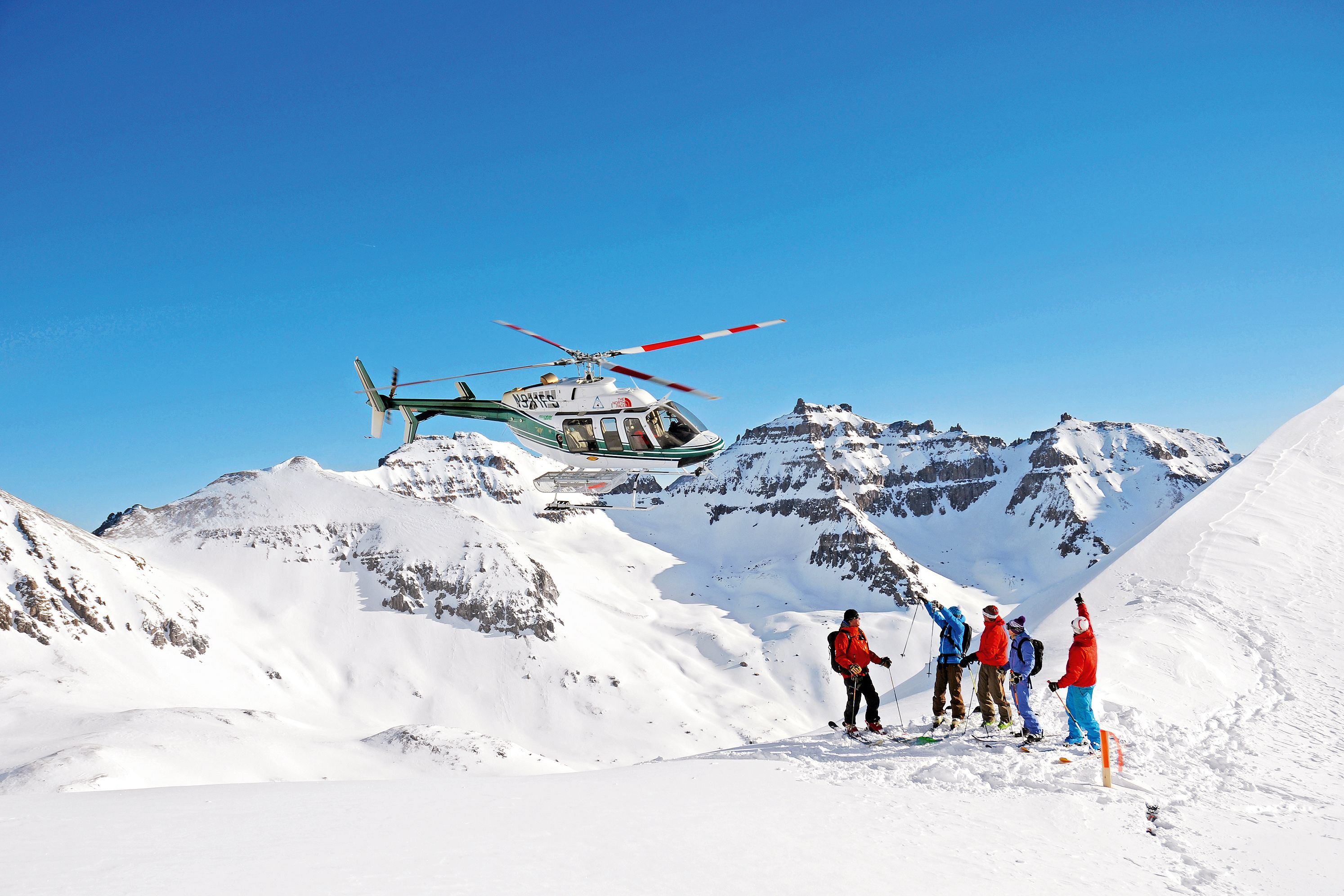 Gruppe wird im Yankee Boy Basin abgesetzt