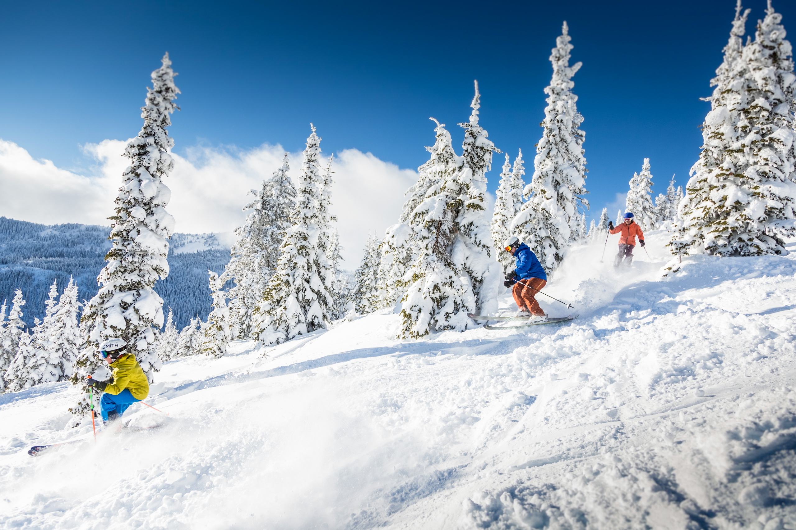 Ski fahren im Red Mountain Resort in British Columbia