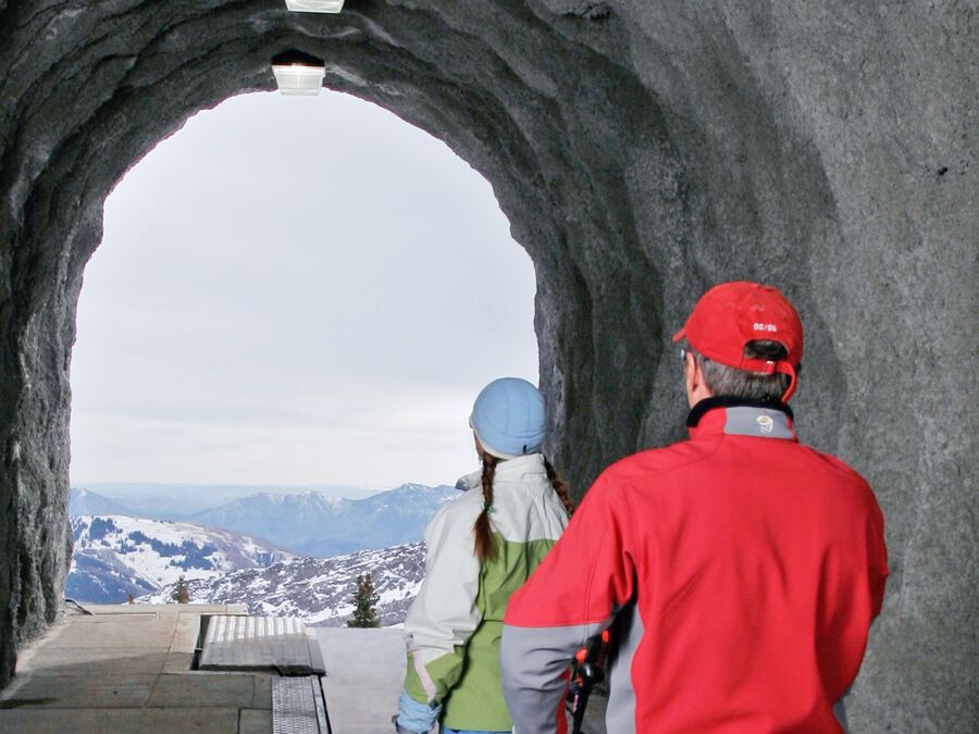 Skifahrer im Magic Carpet