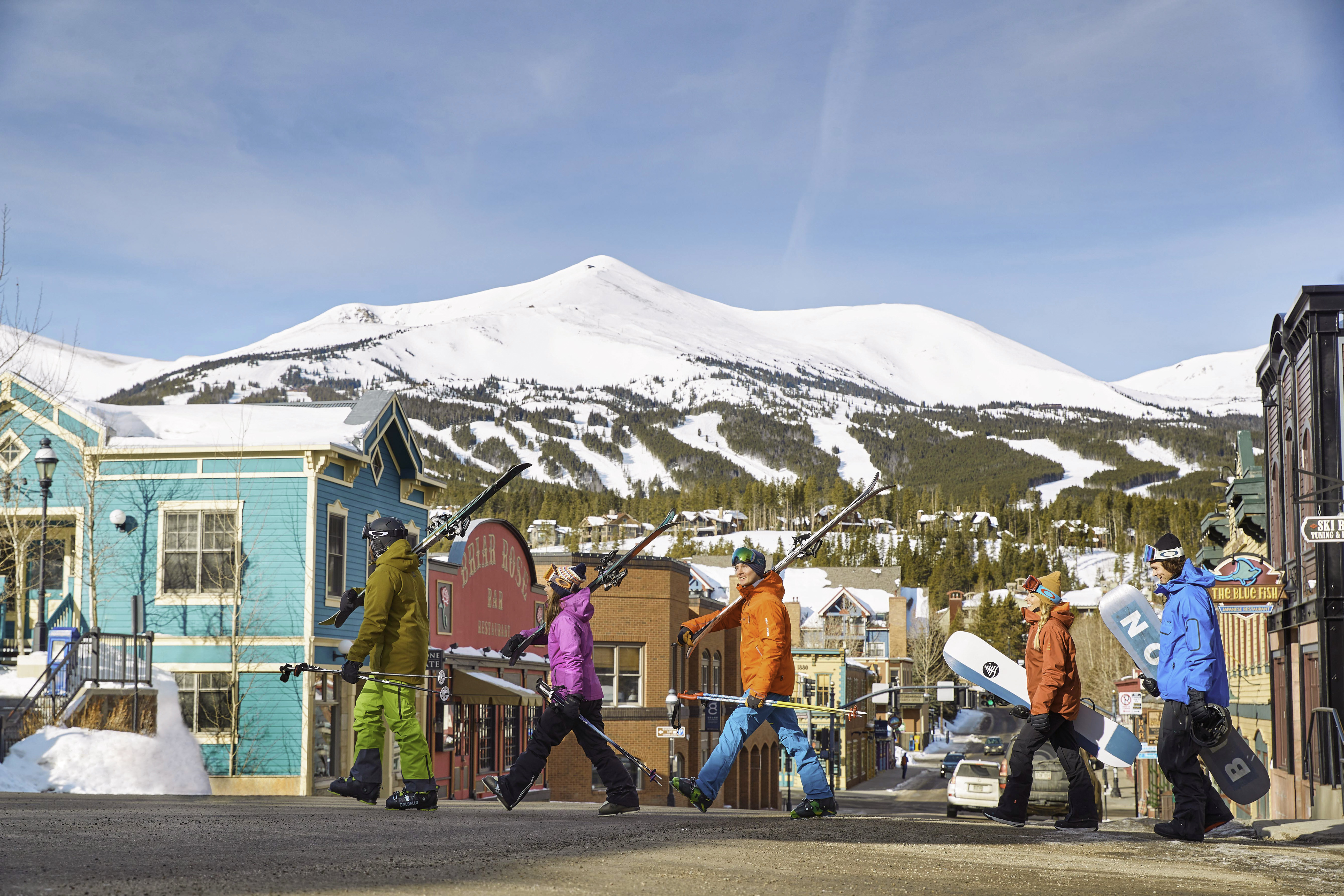 Unterwegs im Ort Skigebiet in Colorado