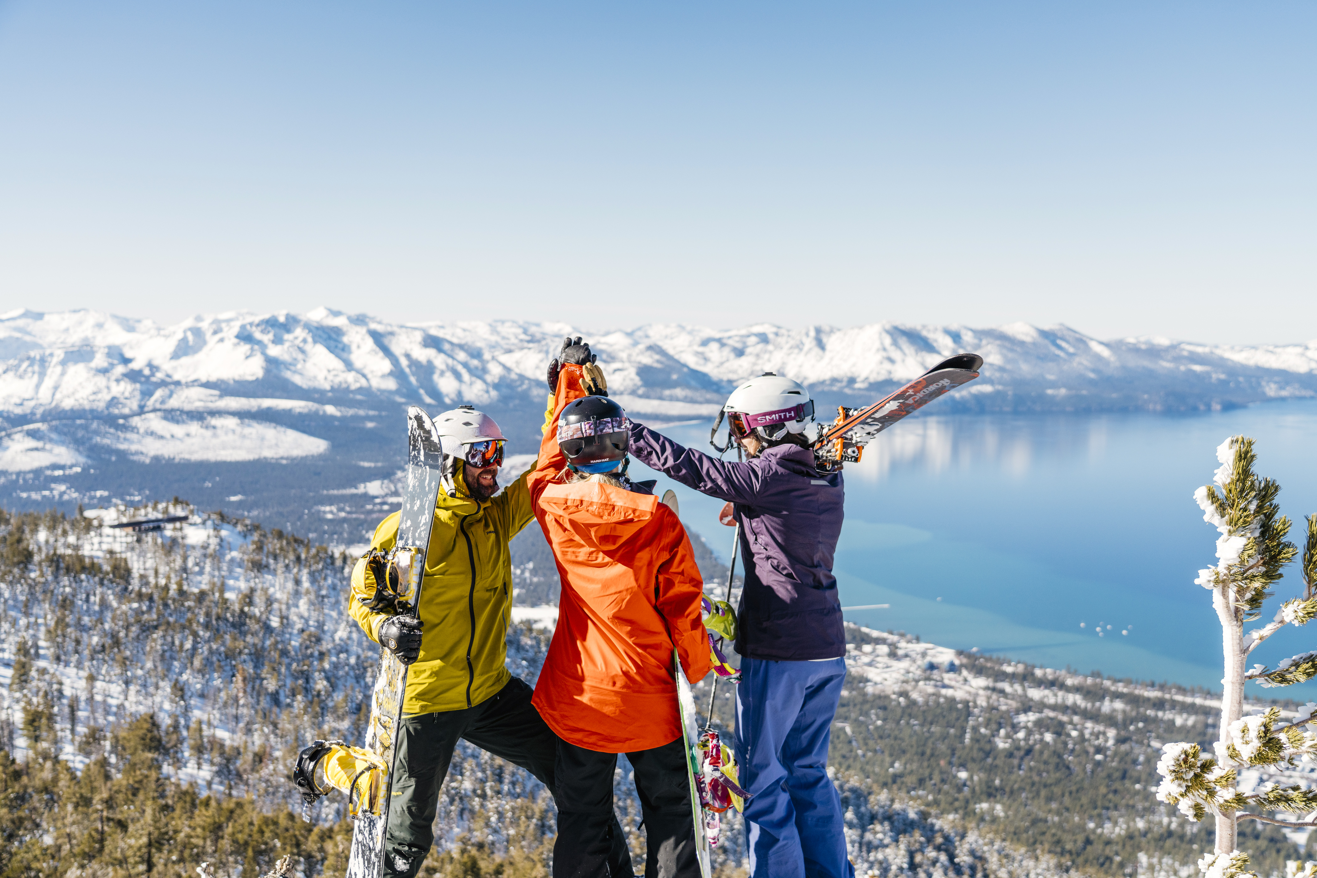 Geschafft zum Gipfel im Heavenly Skigebiet im Vail Ski Resorts in Colorado