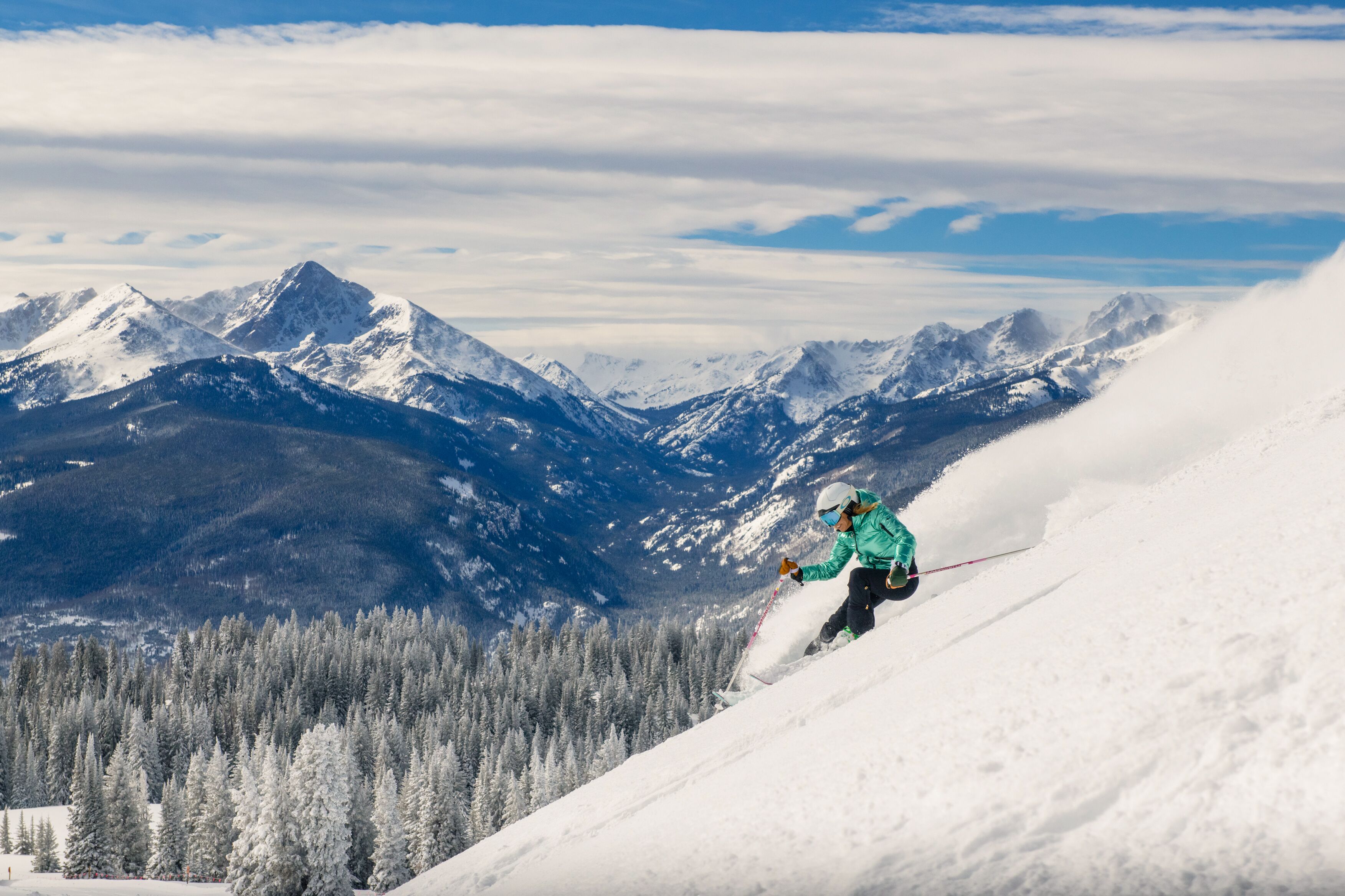 Schöne Schneelandschaft des Ski Vail Resort