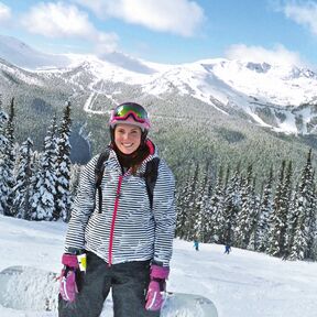 Marie auf einer Piste in Whistler