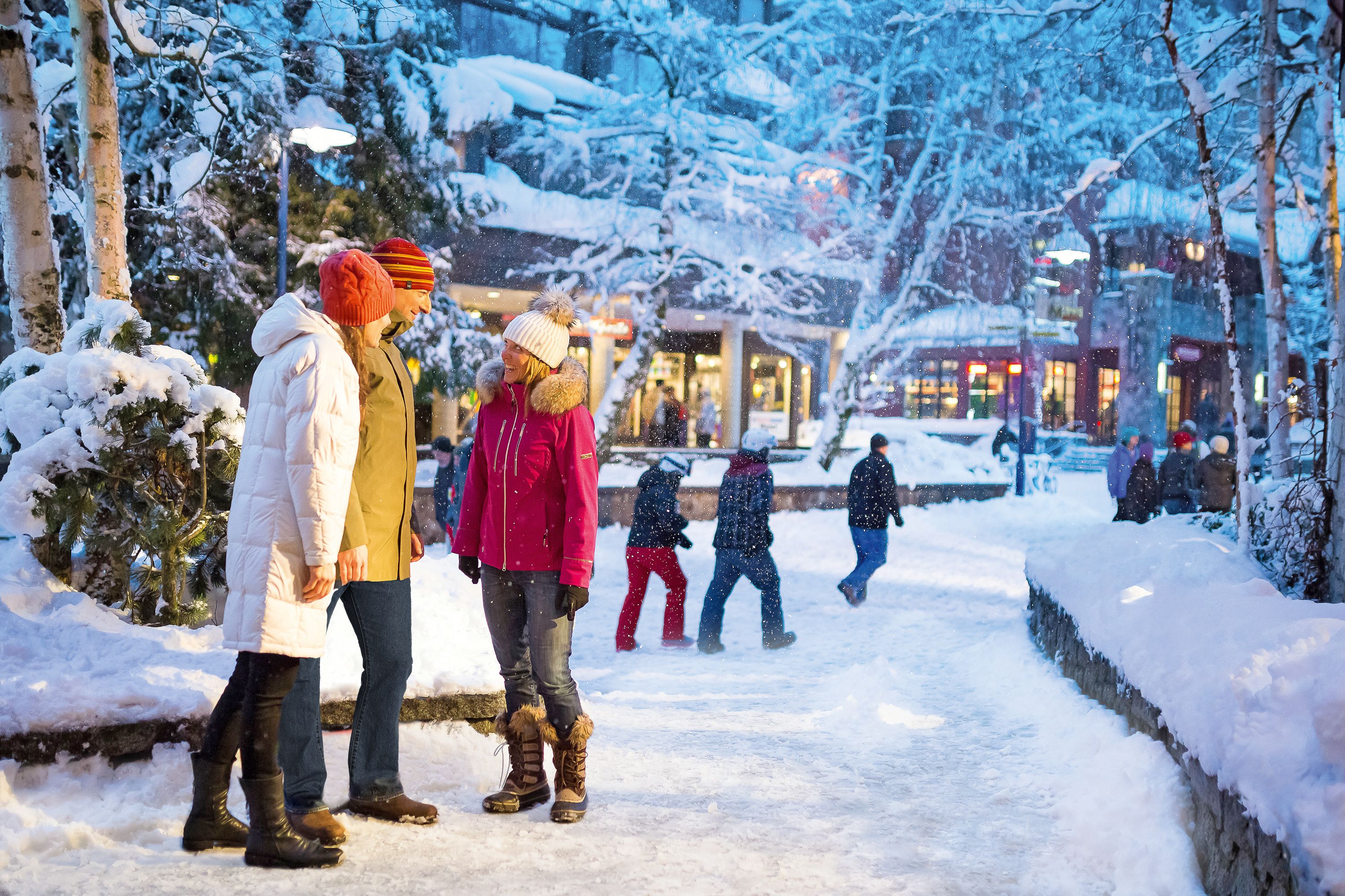 Whistler Village im Winter, British Columbia