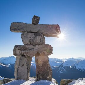 Inukshuk auf Blackcomb Mountain, British Columbia