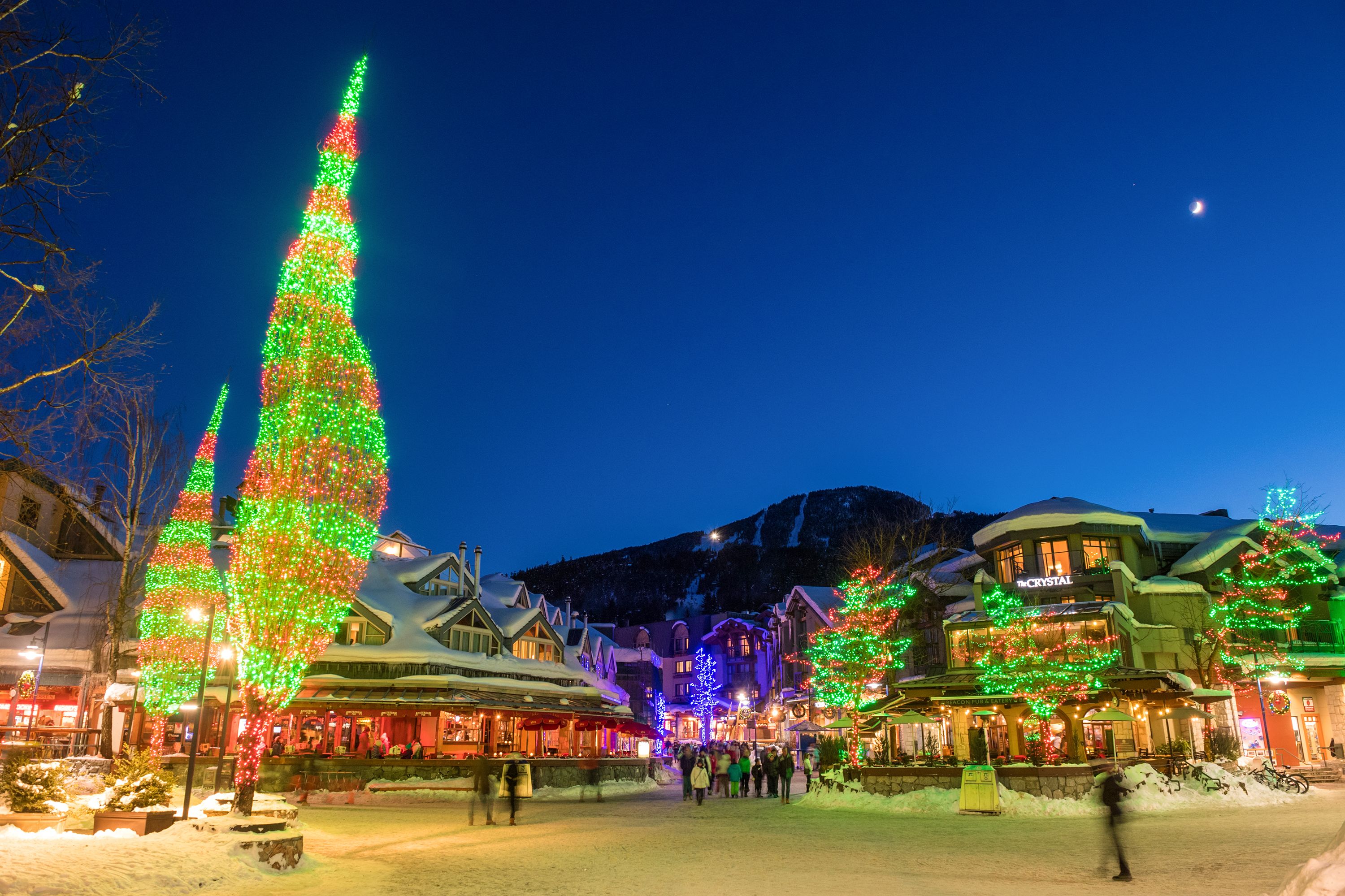 Weihnachtsdekoration in Whistler