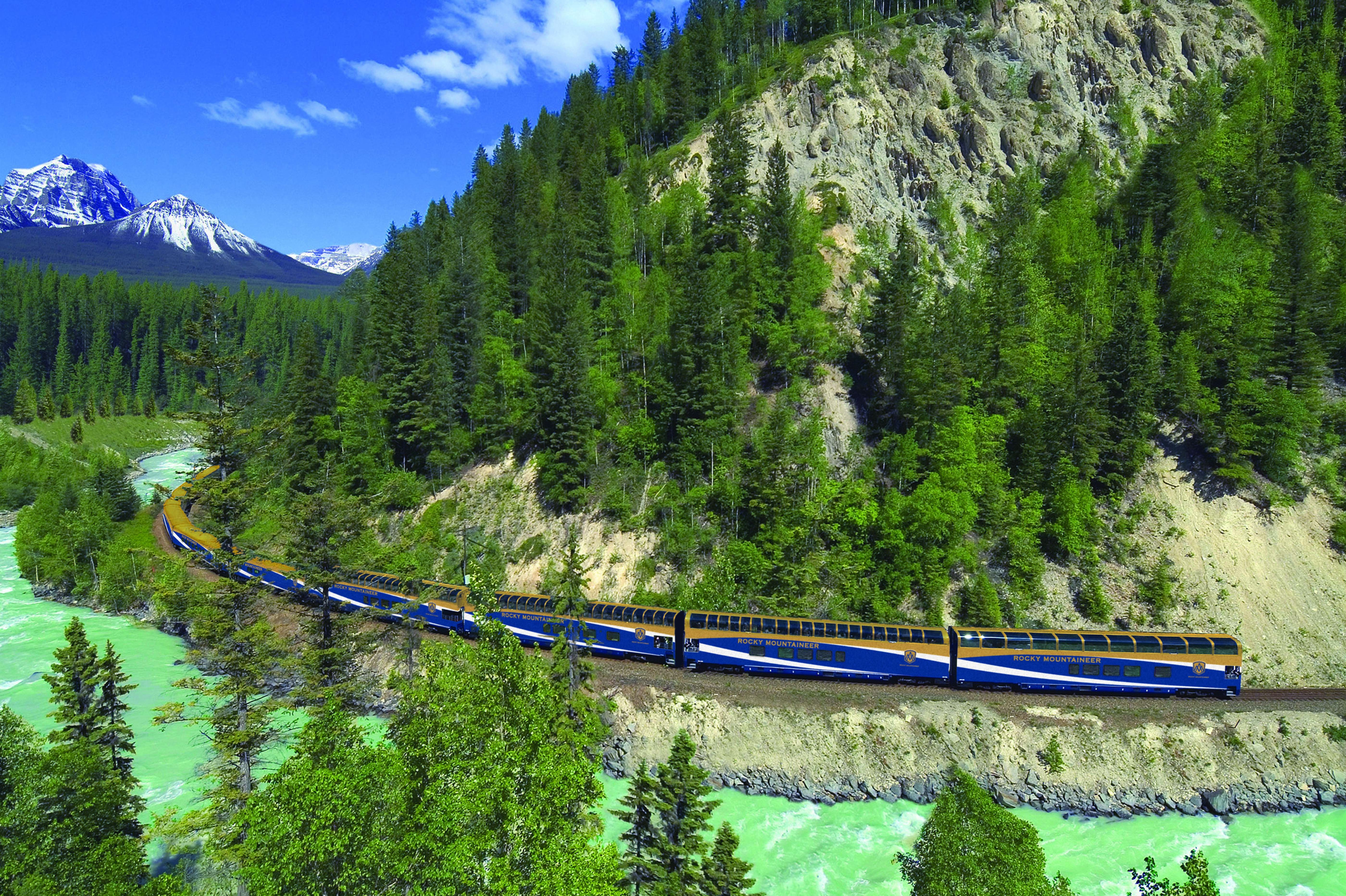 Zug der Rocky Mountaineer Bahngesellschaft