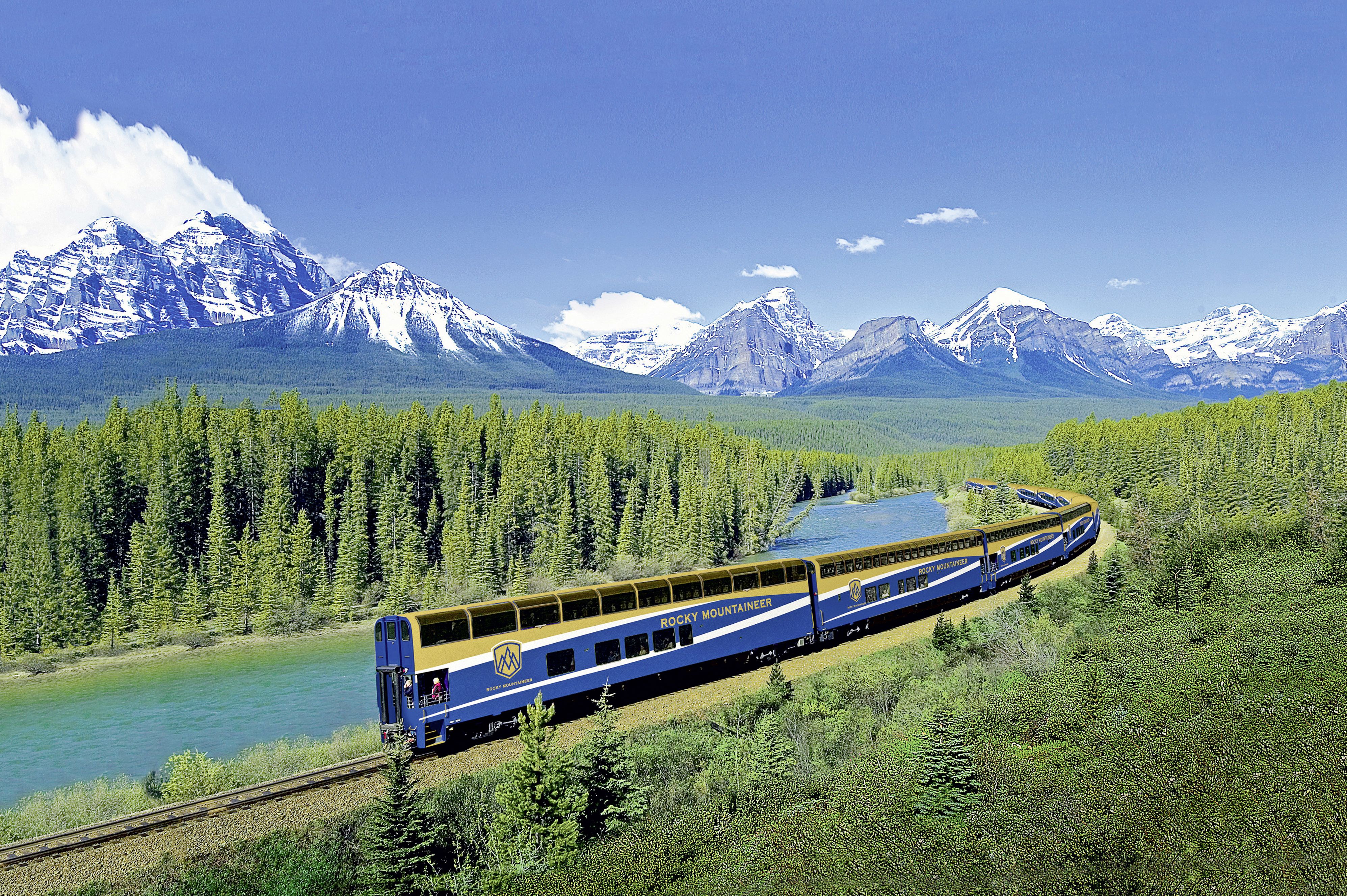 Rocky Mountaineer in der Morants Curve