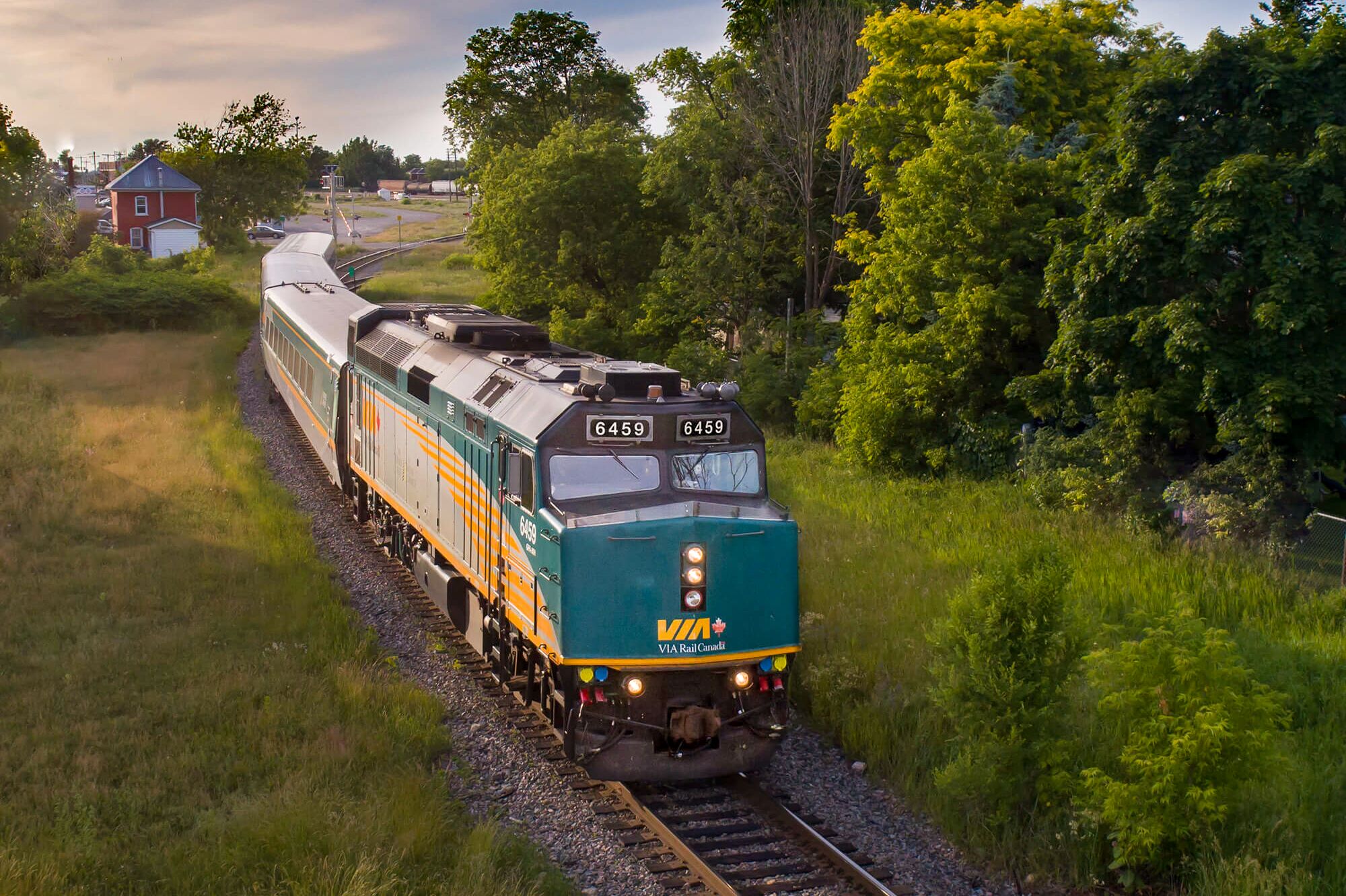 Bild von oben auf die VIA Rail
