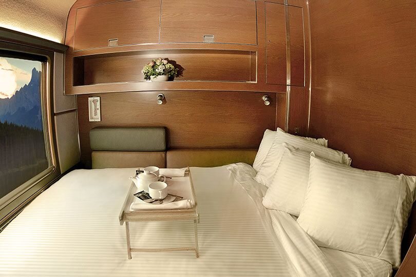 Impressionen einer "Prestige Class" Kabine des "The Canadian" Zuges von VIA Rail Canada