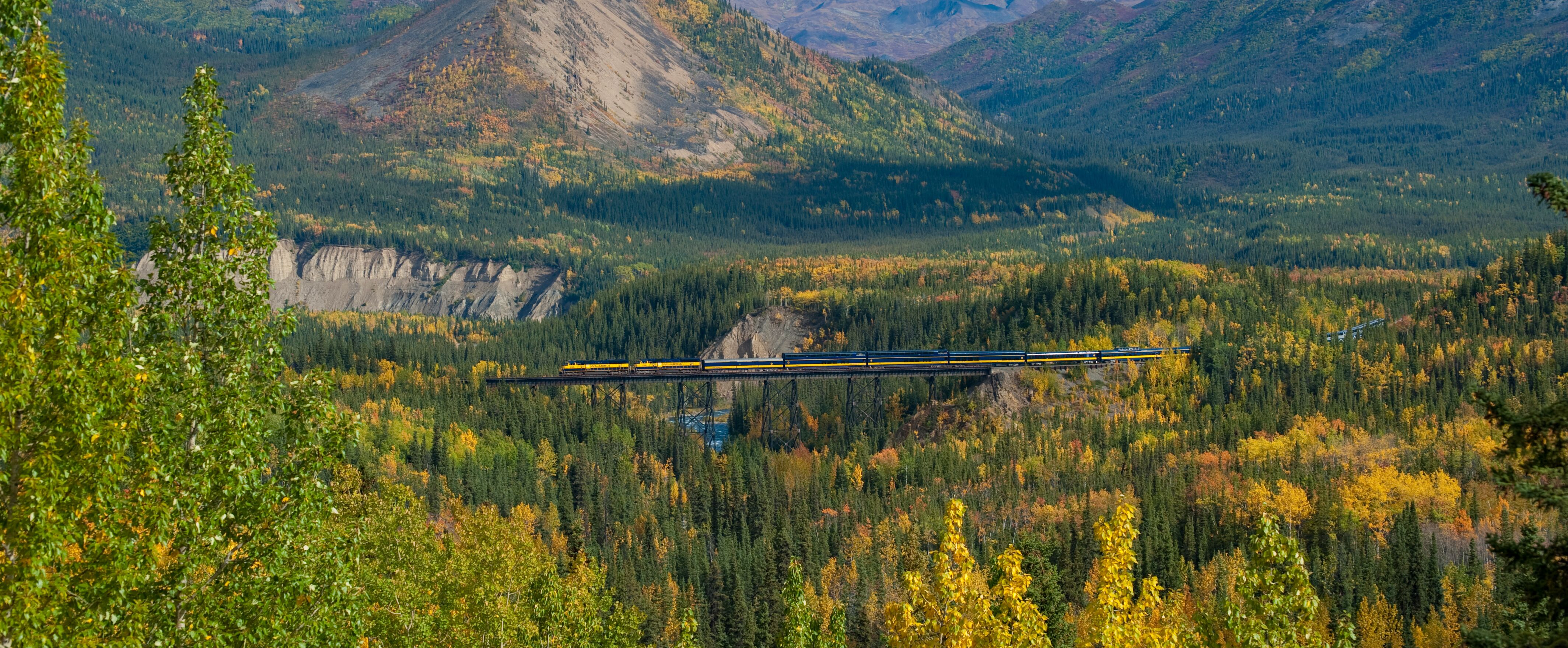 Der Denali Star Train fährt durch malerische Landschaften