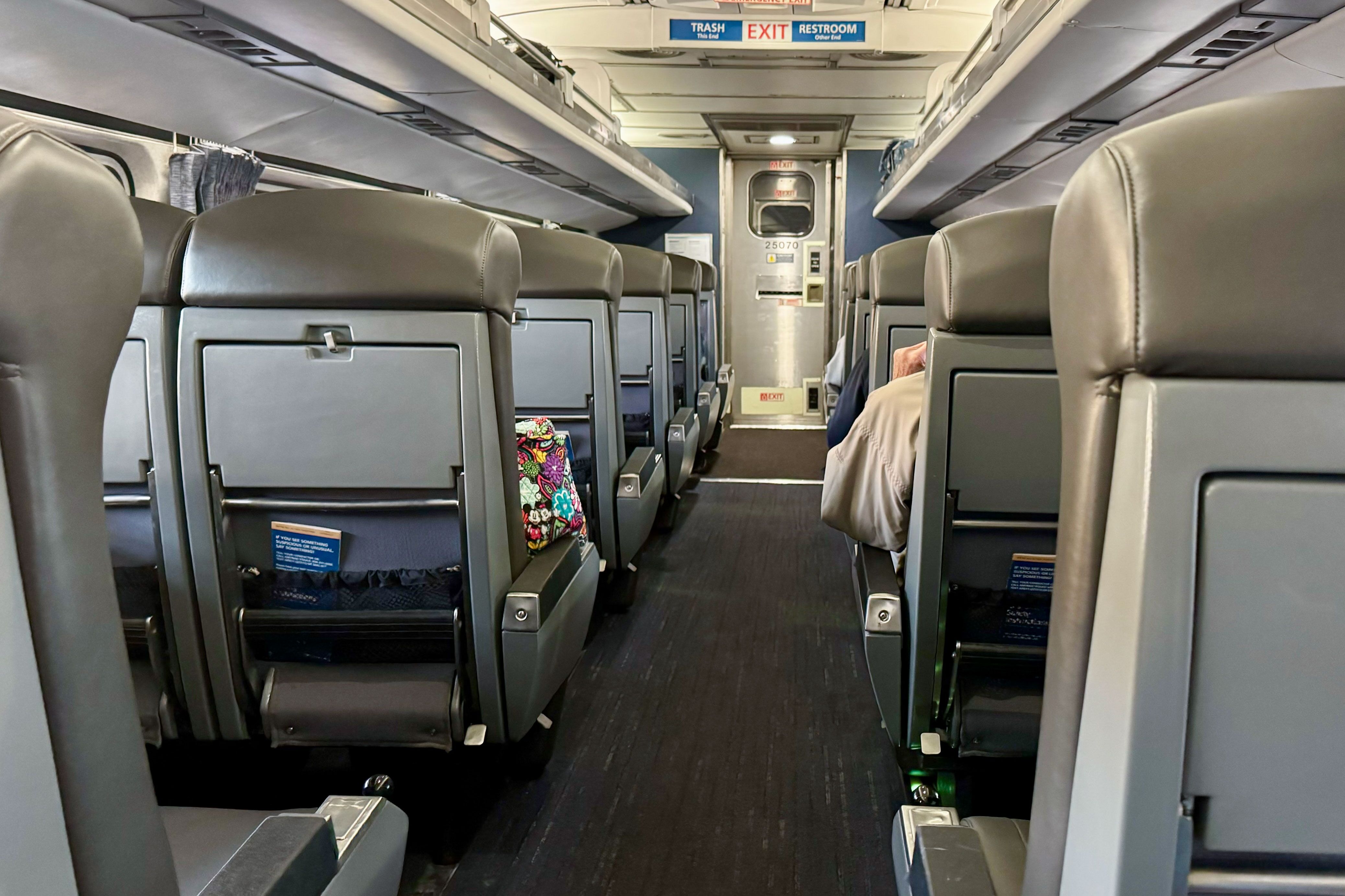 Sitze im Amtrak Zug