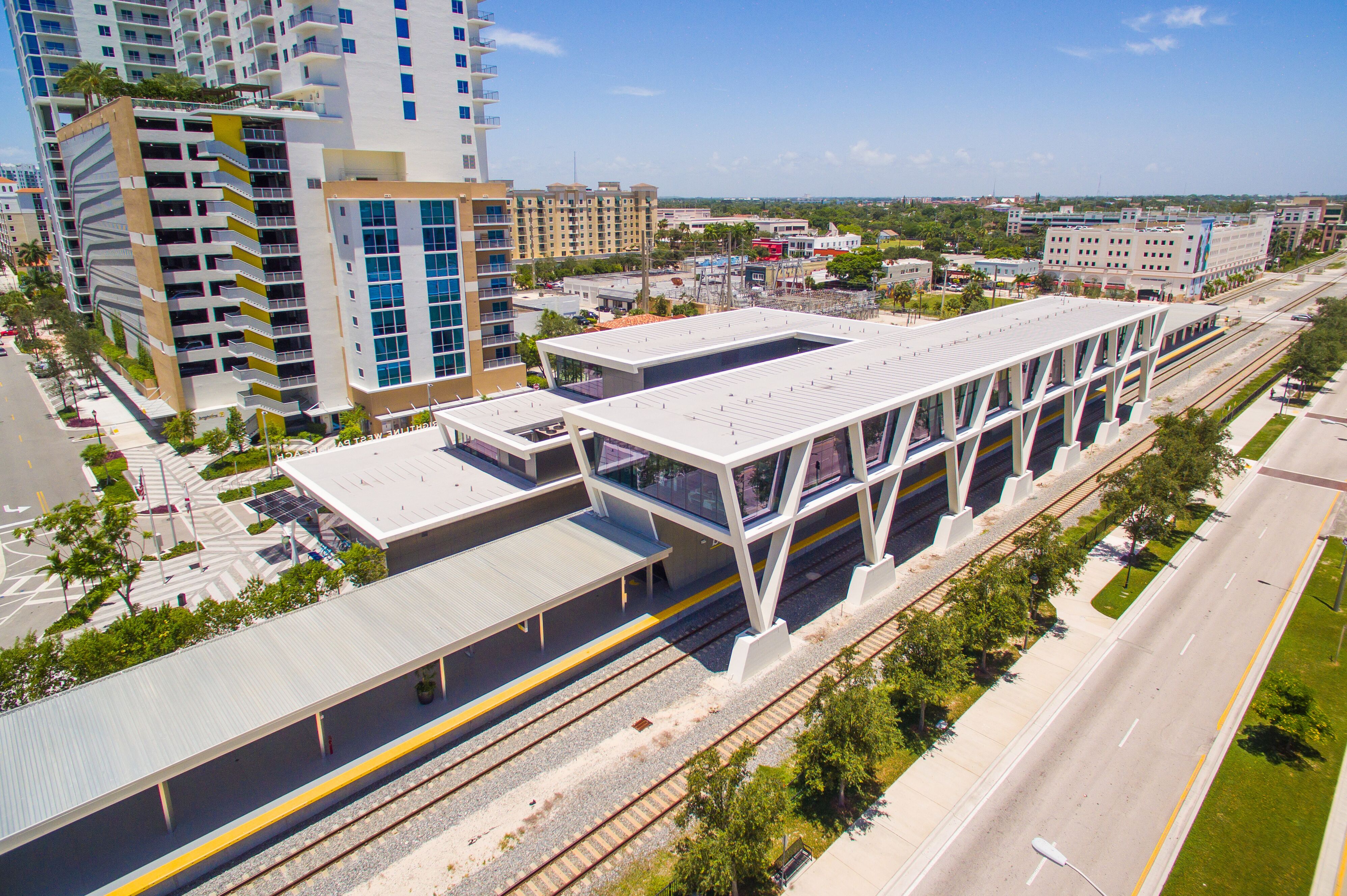 Blick auf die West Palm Beach Station